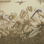 Обои ручная роспись Le Brésil Amarelo Sepia варинант исполнения - 1 | Loft Concept в Твери