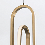 Подвесной светильник золотого цвета с двумя вытянутыми овальными рамками в форме скрепки Eurofase варинант исполнения - 4 | Loft Concept в Твери