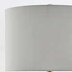 Настольная лампа белого цвета с фарфоровым основанием и латунными акцентами и тканевым абажуром Currey & Company варинант исполнения - 2 | Loft Concept в Твери