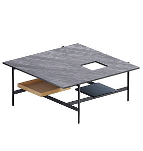 Karat журнальный столик цвета серый камень с съемным подносом