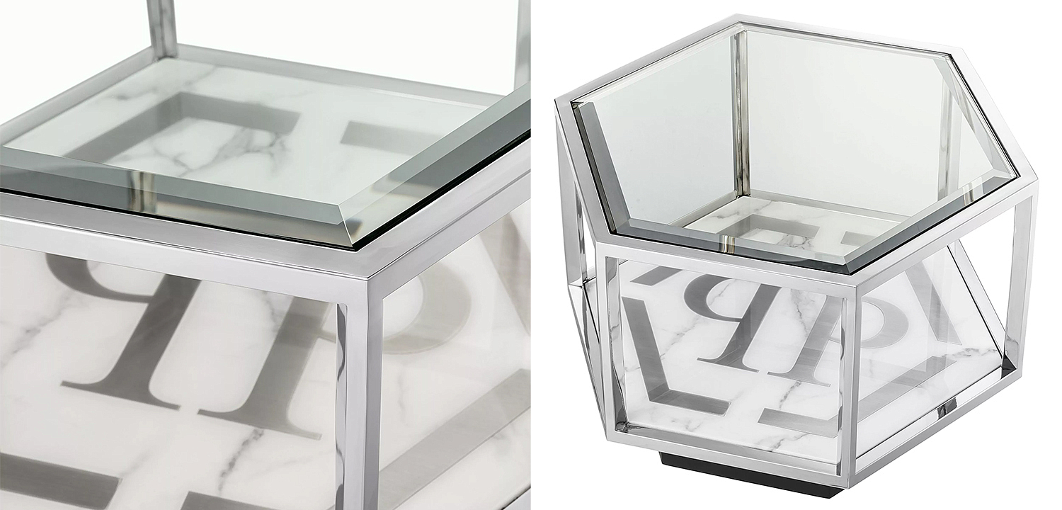 Приставной стол Philipp Plein Side Table Falcon View Chrome Приставной стол Philipp Plein Side Table Falcon View Chrome - Loft-Concept в Твери