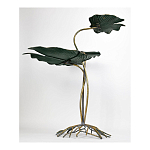 Столик приставной с тремя столешницами Тропические листья Tropical Forest gold варинант исполнения - 4 | Loft Concept в Твери