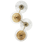 Бра с 4-мя плафонами в форме диска из рельефного коричневого стекла Decorative Four Glass Discs Wall Lamp варинант исполнения - 1 | Loft Concept в Твери