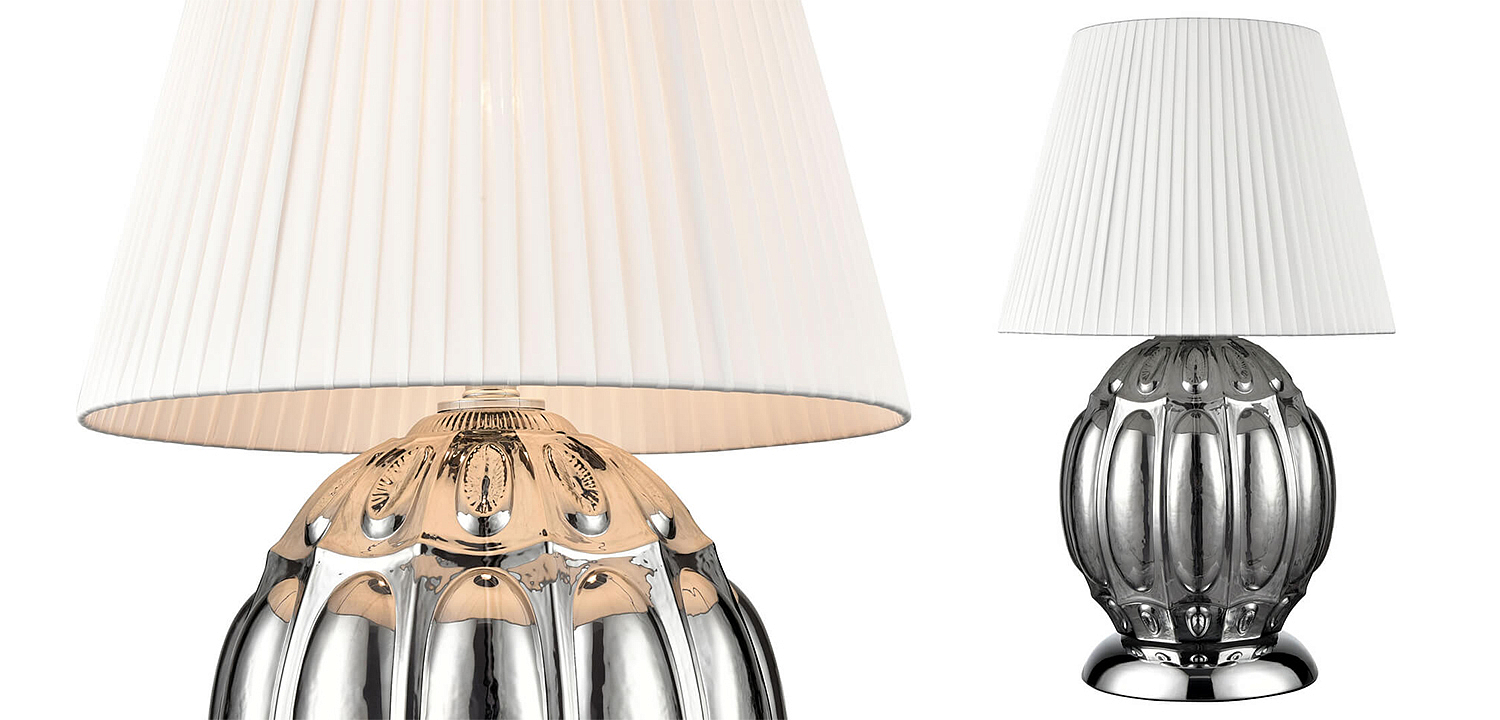 Настольная лампа ХРОМ Hailey Chrome Table Lamp Настольная лампа ХРОМ Hailey Chrome Table Lamp - Loft-Concept в Твери