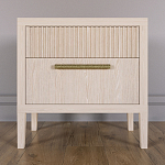 Прикроватная Тумбочка Primo с двумя ящиками Светлый дуб варинант исполнения - 1 | Loft Concept в Твери