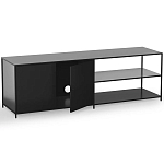 ТВ-тумба из металла с 2-мя дверцами и полками Damian Metal TV Stand варинант исполнения - 3 | Loft Concept в Твери