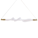 Люстра горизонтальная с волнистым белым плафоном Golden Swirl варинант исполнения - 1 | Loft Concept в Твери