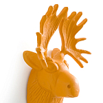 Настенный крючок голова оленя Deer Wall Hook Mustard варинант исполнения - 3 | Loft Concept в Твери