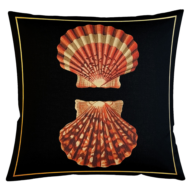 Декоративная подушка Scallop Бежевый Черный Декоративная подушка Scallop Бежевый Черный в Твери | Loft Concept