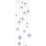 Каскадная люстра с плафонами в виде хрустальных сфер Esme Sphere Crystal Chrome Cascade Chandelier 25 варинант исполнения - 2 | Loft Concept в Твери