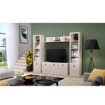 Шкаф-витрина с полками и стеклянной дверкой Satin Furniture варинант исполнения - 3 | Loft Concept в Твери