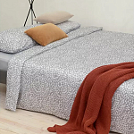 Постельное белье серого цвета с рисунком 200х220 см Blossom Essence варинант исполнения - 5 | Loft Concept в Твери