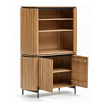 Буфет высокий из дерева манго и металла с открытыми полками и 2-мя дверцами Toinette варинант исполнения - 2 | Loft Concept в Твери