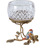 Чаша на ножке из стекла с бронзовыми элементами Bronze Branch варинант исполнения - 1 | Loft Concept в Твери