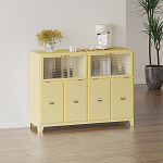 Дизайнерский комод с  2-мя рельефными откидными дверками из стекла Mikko варинант исполнения - 1 | Loft Concept в Твери