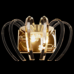Бра золотого цвета с изогнутыми хрустальными элементами Radiant Ribbons варинант исполнения - 1 | Loft Concept в Твери