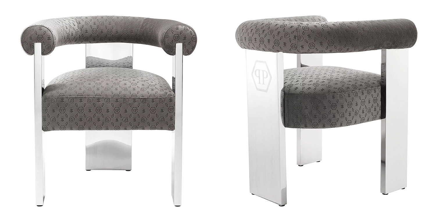 Стул Philipp Plein Dining Chair Icon Grey Стул Philipp Plein Dining Chair Icon Grey - Loft-Concept в Твери