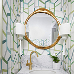 Зеркало в ассиметричной золотой раме Mirror of Aragorn варинант исполнения - 3 | Loft Concept в Твери