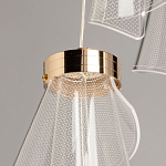 Люстра каскадная с 10-ю прозрачными плафонами Wave Line варинант исполнения - 10 | Loft Concept в Твери