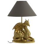 Настольная лампа с абажуром Дракон Golden Dragon Lamp Brown варинант исполнения - 5 | Loft Concept в Твери