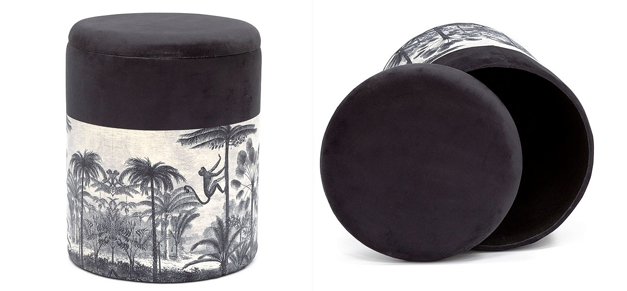 Пуф PUF Jungle Print с крышкой Пуф PUF Jungle Print с крышкой - Loft-Concept в Твери