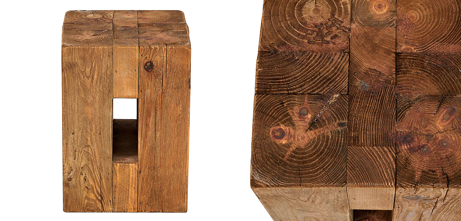 Приставной стол из массива сосны Harlee Wood Side Table Приставной стол из массива сосны Harlee Wood Side Table - Loft-Concept в Твери