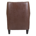 Кресло из натуральной кожи c мягкими подлокотниками на 4-х деревянных ножках из массива бука Joseph Armchair brown варинант исполнения - 3 | Loft Concept в Твери