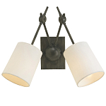 Бра с двумя тканевыми абажурами в форме цилиндра Prerequisites варинант исполнения - 2 | Loft Concept в Твери