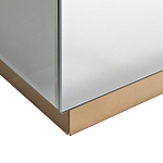 Столик журнальный зеркальный с золотым декором Gold Painted Mirror Table варинант исполнения - 2 | Loft Concept в Твери