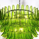 Люстра из семи ярусов зеленого стекла Independence варинант исполнения - 5 | Loft Concept в Твери