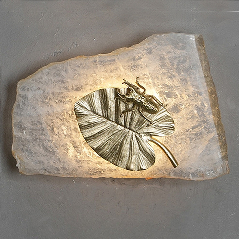 Бра Декоративный лист Glacial Fragment Медь Прозрачный Бра Декоративный лист Glacial Fragment Медь Прозрачный в Твери | Loft Concept