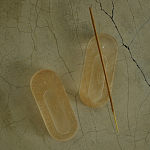 Подставка под благовония из эпоксидной смолы шампань Epoxy Resin Flowers Incense Oval Stand Champagne варинант исполнения - 2 | Loft Concept в Твери