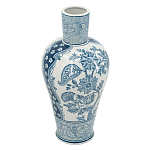 Ваза с голубым цветочным рисунком 43 см Blue & White Ornament варинант исполнения - 1 | Loft Concept в Твери