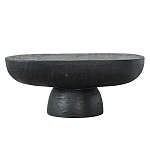 Столик кофейный черного цвета с овальной столешницей и круглым основанием Black Dalmen Table варинант исполнения - 1 | Loft Concept в Твери