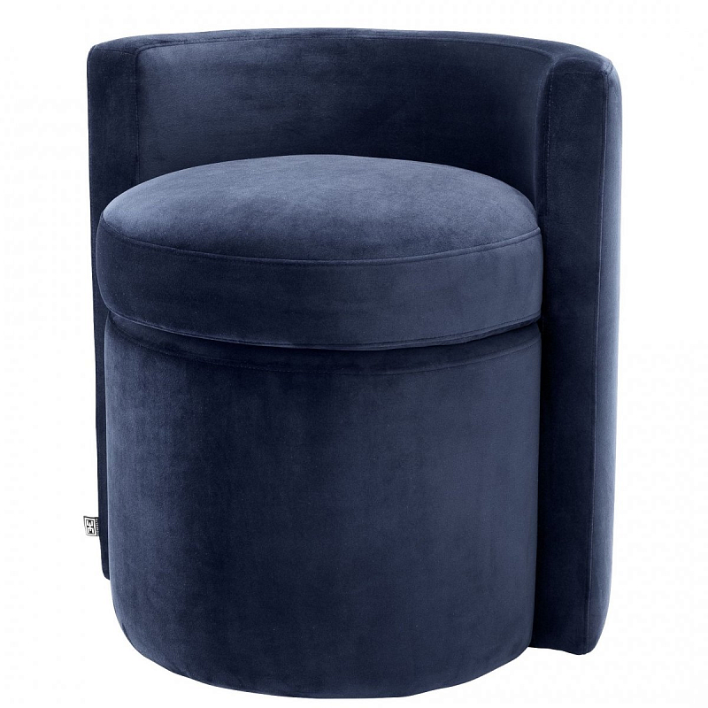 Кресло Eichholtz Stool Arcadia midnight blue Темно-синий Кресло Eichholtz Stool Arcadia midnight blue Темно-синий в Твери | Loft Concept