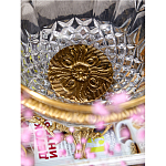 Чаша из прозрачного стекла с ручками и ободком из бронзы Eden Garden варинант исполнения - 4 | Loft Concept в Твери