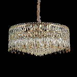 Люстра круглая с хрустальными подвесками на золотистом каркасе Roul Crystal Light варинант исполнения - 7 | Loft Concept в Твери