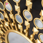 Зеркало-солнце в раме из металла с золотыми с лучами Rays of Peace варинант исполнения - 2 | Loft Concept в Твери