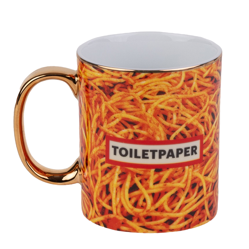 Кружка Seletti Spaghetti Красный Золотой Кружка Seletti Spaghetti Красный Золотой в Твери | Loft Concept