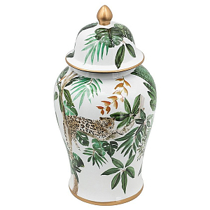Ваза из фарфора с ручной росписью Leopard Collection 