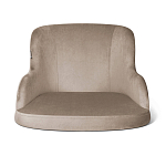 Барный стул со спинкой и подлокотниками на 4-х коричневых ножках Бежевый Велюр Ava Charm варинант исполнения - 2 | Loft Concept в Твери