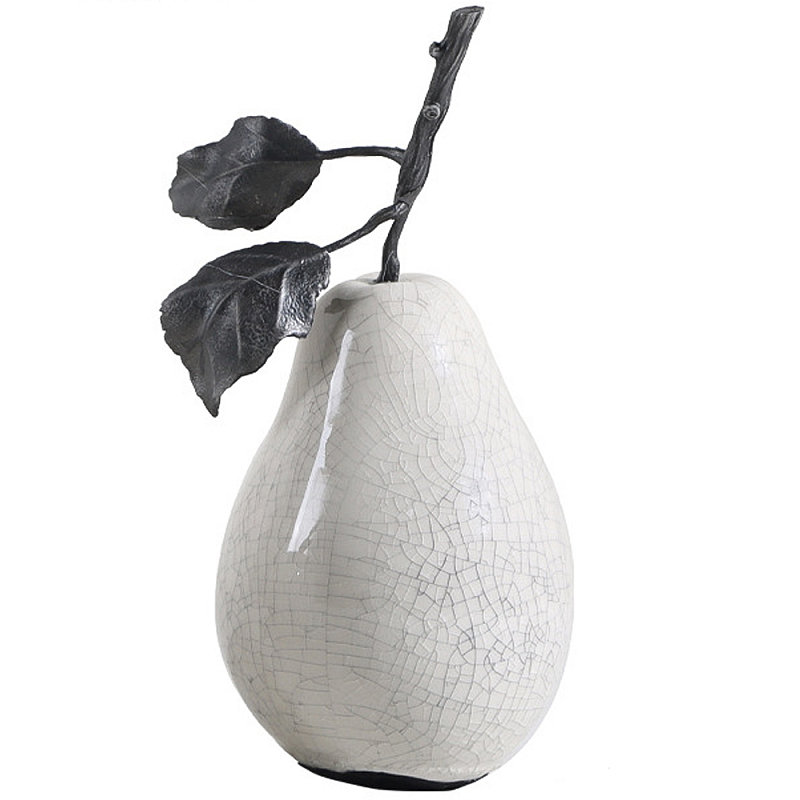 Декоративная статуэтка из керамики Груша Pear Ceramics Statuette Белый Оловянный Декоративная статуэтка из керамики Груша Pear Ceramics Statuette Белый Оловянный в Твери | Loft Concept