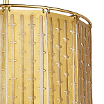 Люстра с золотым фактурным каркасом и тканевым абажуром Lustery Gold варинант исполнения - 1 | Loft Concept в Твери