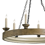 Люстра в форме кольца на 3-х черных цепях Glitter City Lights варинант исполнения - 1 | Loft Concept в Твери