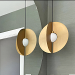 Подвесной светильник в форме золотых дисков Minimalist Lighting Fixture варинант исполнения - 2 | Loft Concept в Твери