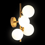Бра с золотым основанием и 5-ю белыми шарообразными плафонами Bubble варинант исполнения - 3 | Loft Concept в Твери
