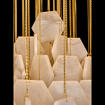 Люстра с фигурными подвесками из натурального камня Glowing Spheres варинант исполнения - 4 | Loft Concept в Твери