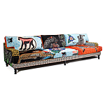 Большой Трехместный Диван с цветным принтом Qalakabusha Large Sofa варинант исполнения - 2 | Loft Concept в Твери