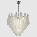 Люстра с подвесками из рифленного стекла в форме капель Textured Glass Chandelier варинант исполнения - 3 | Loft Concept в Твери
