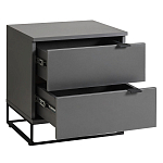 Тумба прикроватная цвета графит с ящиками Strict Lines варинант исполнения - 4 | Loft Concept в Твери